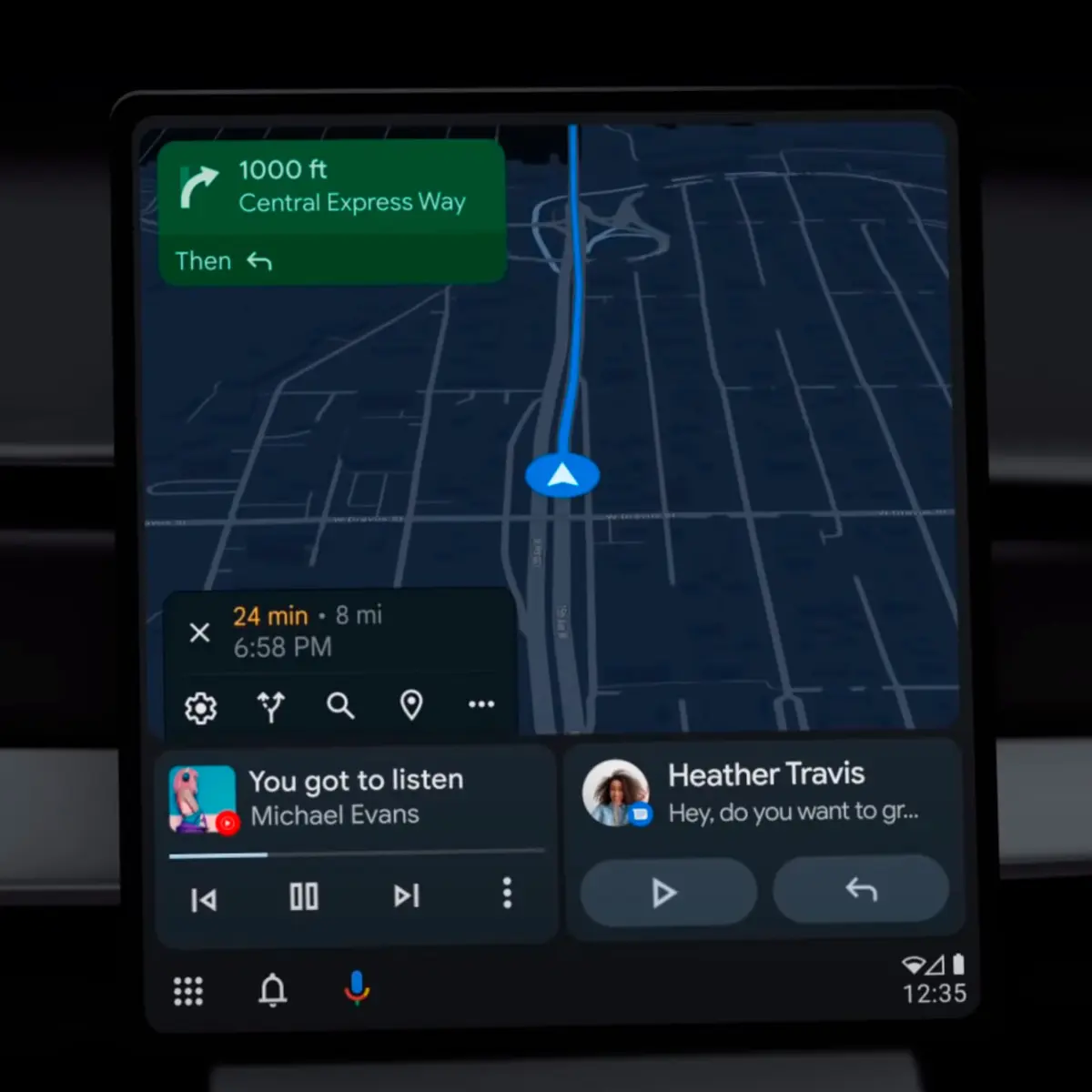 Новый интерфейс Android Auto стал доступен для участников программы публичного бета-тестирования